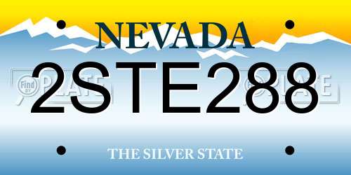 2STE288 Nevada License Plate
