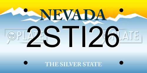 2STI26 Nevada License Plate