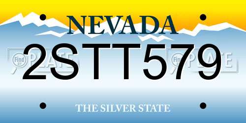 2STT579 Nevada License Plate