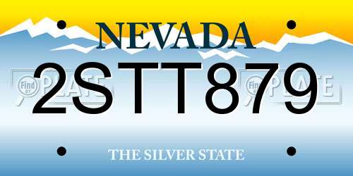 2STT879 Nevada License Plate