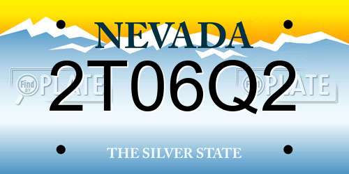 2T06Q2 Nevada License Plate