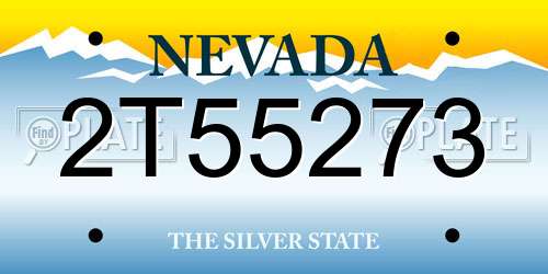 2T55273 Nevada License Plate