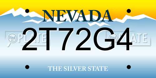 2T72G4 Nevada License Plate