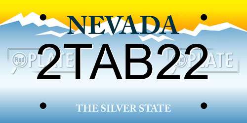 2TAB22 Nevada License Plate
