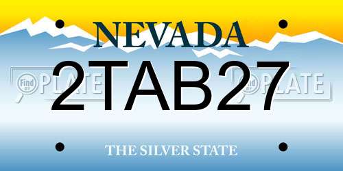 2TAB27 Nevada License Plate