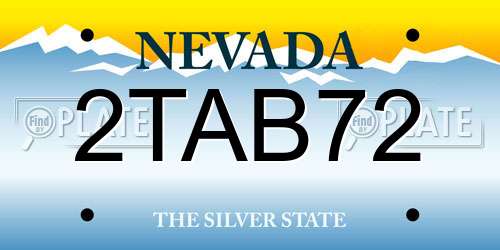 2TAB72 Nevada License Plate