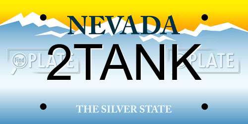 2TANK Nevada License Plate