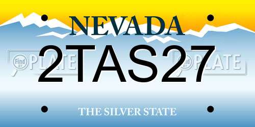 2TAS27 Nevada License Plate