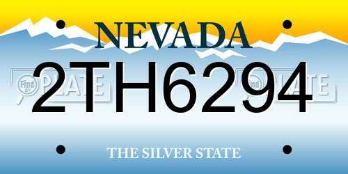 2TH6294 Nevada License Plate