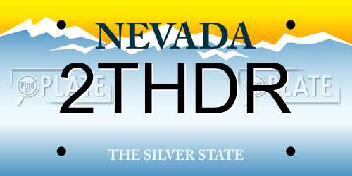 2THDR Nevada License Plate