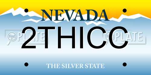 2THICC Nevada License Plate