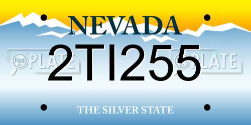2TI255 Nevada License Plate