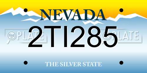 2TI285 Nevada License Plate