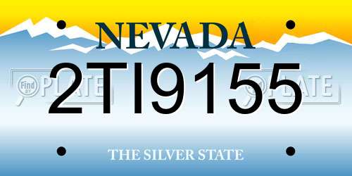 2TI9155 Nevada License Plate
