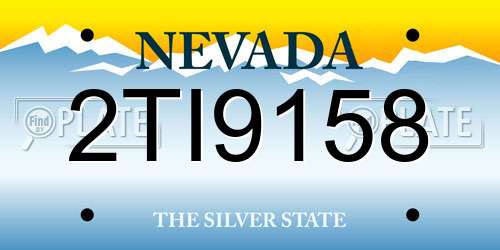 2TI9158 Nevada License Plate