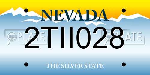 2TII028 Nevada License Plate