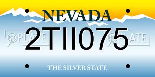2TII075 Nevada License Plate