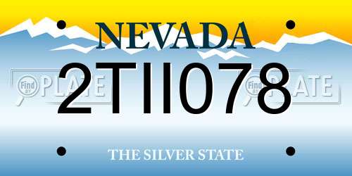 2TII078 Nevada License Plate