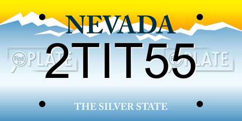 2TIT55 Nevada License Plate