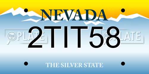 2TIT58 Nevada License Plate