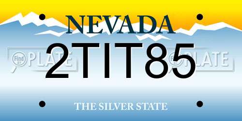 2TIT85 Nevada License Plate