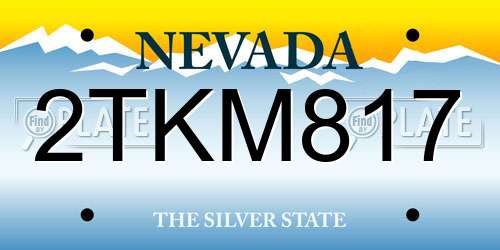 2TKM817 Nevada License Plate
