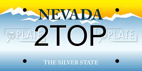 2TOP Nevada License Plate