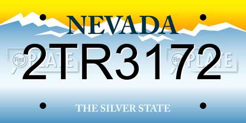 2TR3172 Nevada License Plate