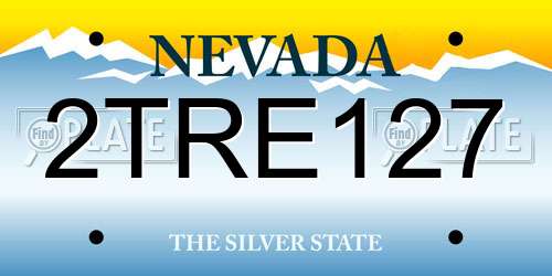 2TRE127 Nevada License Plate