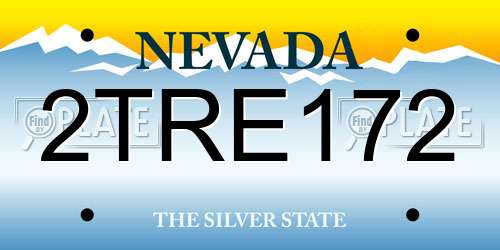 2TRE172 Nevada License Plate