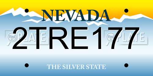 2TRE177 Nevada License Plate
