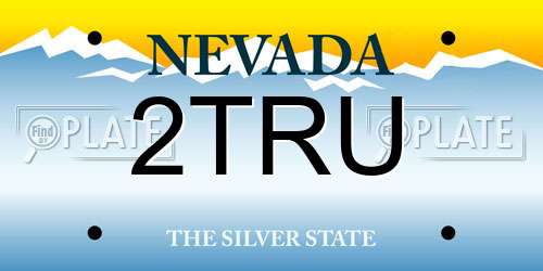 2TRU Nevada License Plate