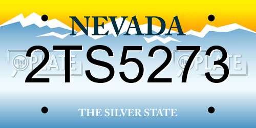 2TS5273 Nevada License Plate