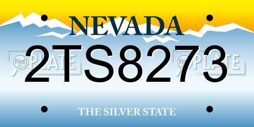 2TS8273 Nevada License Plate