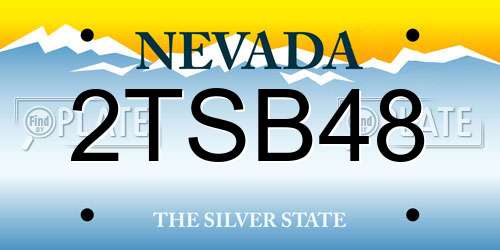 2TSB48 Nevada License Plate
