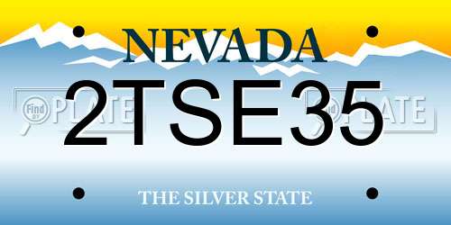 2TSE35 Nevada License Plate