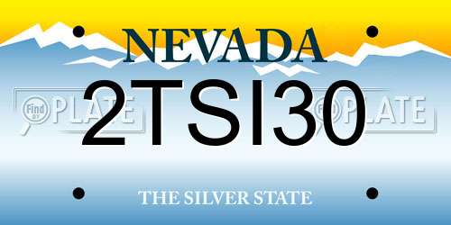 2TSI30 Nevada License Plate