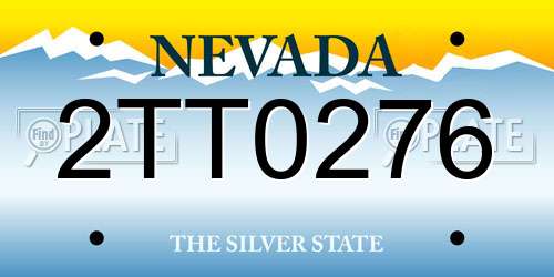2TT0276 Nevada License Plate