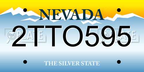2TTO595 Nevada License Plate