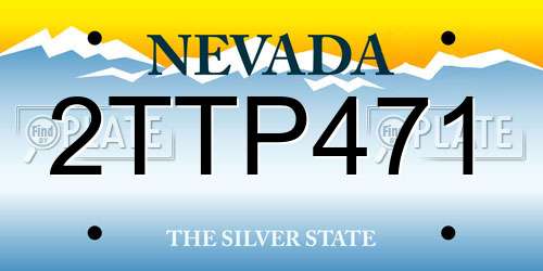2TTP471 Nevada License Plate