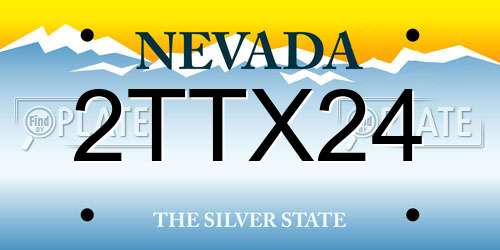 2TTX24 Nevada License Plate