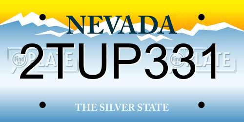 2TUP331 Nevada License Plate