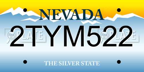 2TYM522 Nevada License Plate