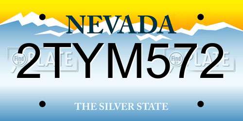 2TYM572 Nevada License Plate