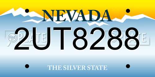 2UT8288 Nevada License Plate