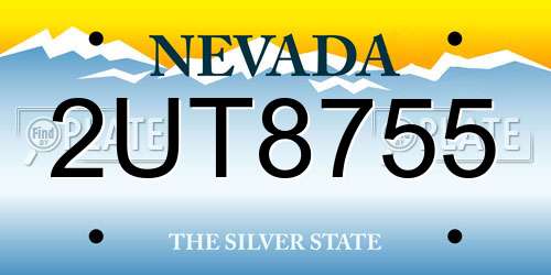 2UT8755 Nevada License Plate