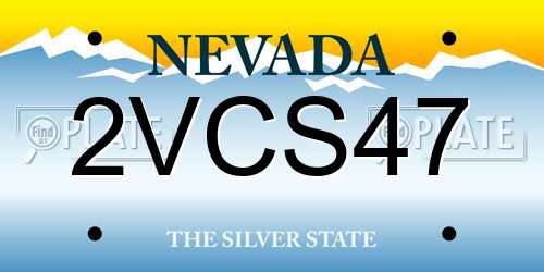 2VCS47 Nevada License Plate