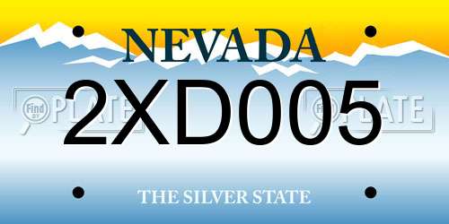 2XD005 Nevada License Plate
