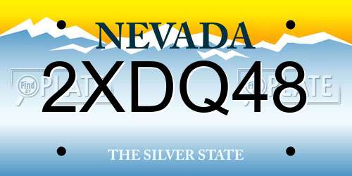 2XDQ48 Nevada License Plate