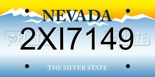 2XI7149 Nevada License Plate